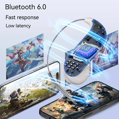 Titanium Ear Hook Wireless Bluetooth Headphones 6.0 with 165H Playtime, Noise Isolation, Waterproof Sweatproof Sports Earbuds